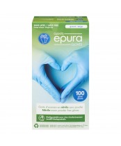 Epura Nitrile Exam Powder Free Gloves Single Use Gloves, L - 100 Count